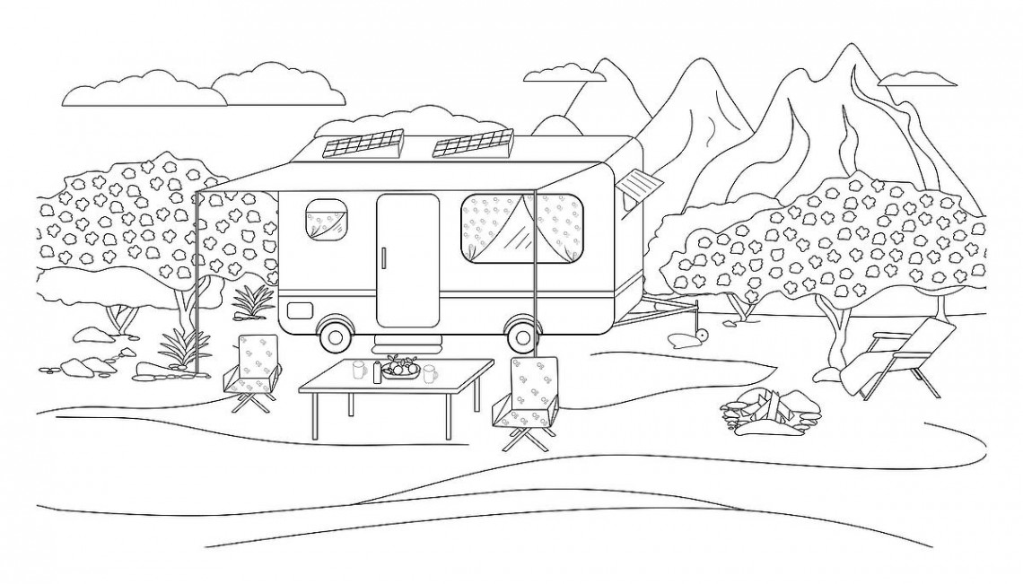 Camping Coloring Pages for Families: Fun & Free Printable Coloring