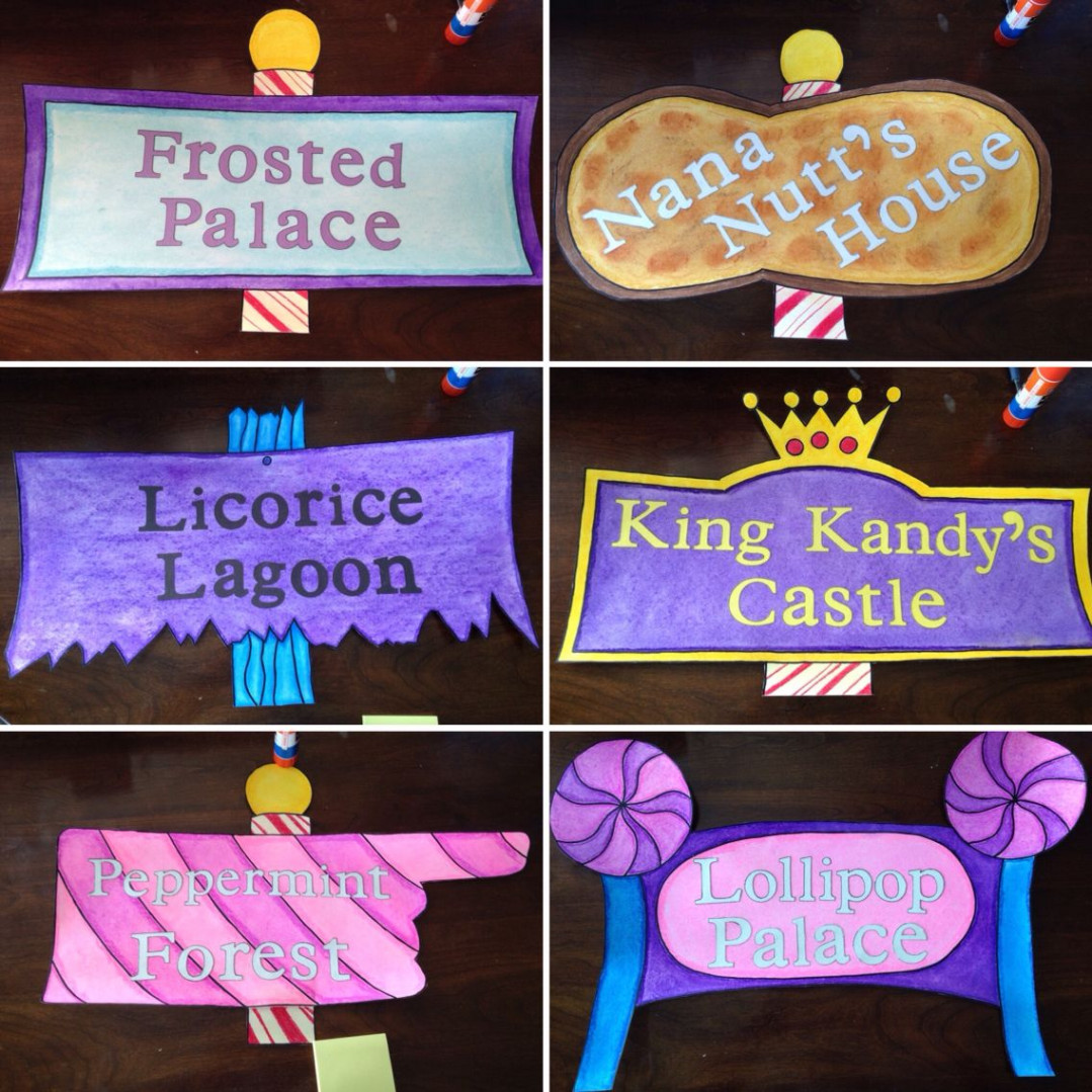 Candy land signs  Candyland, Free printables, Peppermint