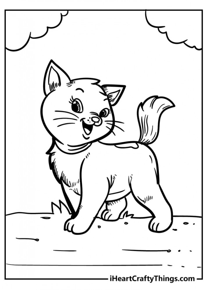 Cat Coloring Pages (% Free Printables)