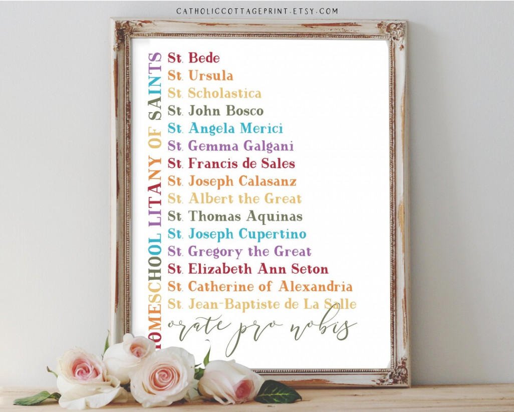 Catholic Homeschool Litany of Saints Digital Printable Pray - Etsy