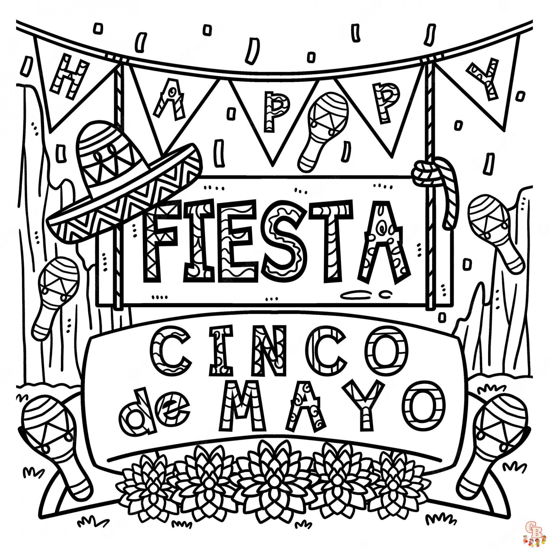 + Celebrate Cinco de Mayo Coloring Pages with Free Printable