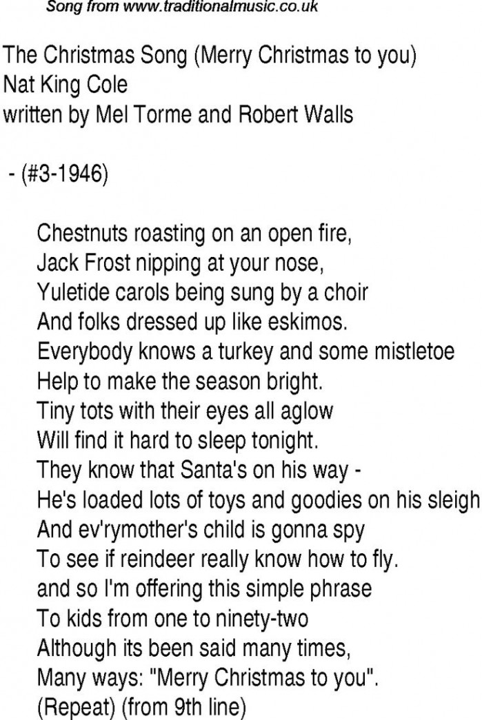 Christmas lyrics, Christmas song, Song words