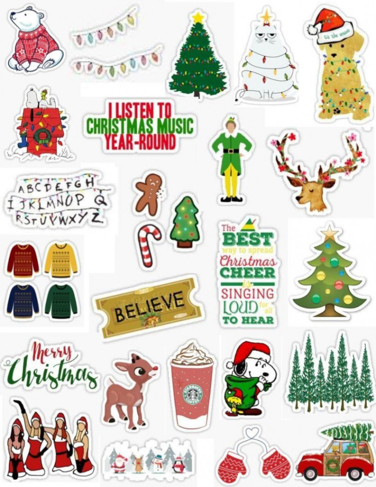 Christmas sticker pack  Tumblr sticker, Niedliche aufkleber