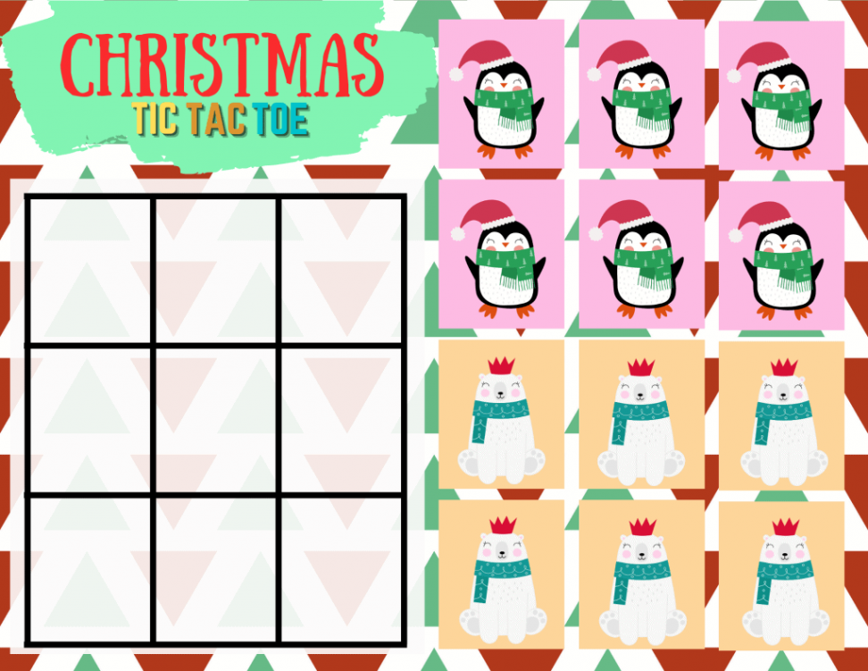 Christmas Tic Tac Toe Printable Game - Views From a Step Stool