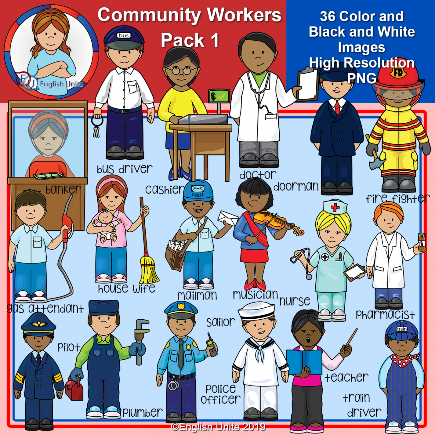 Clip Art - Community Workers Pack