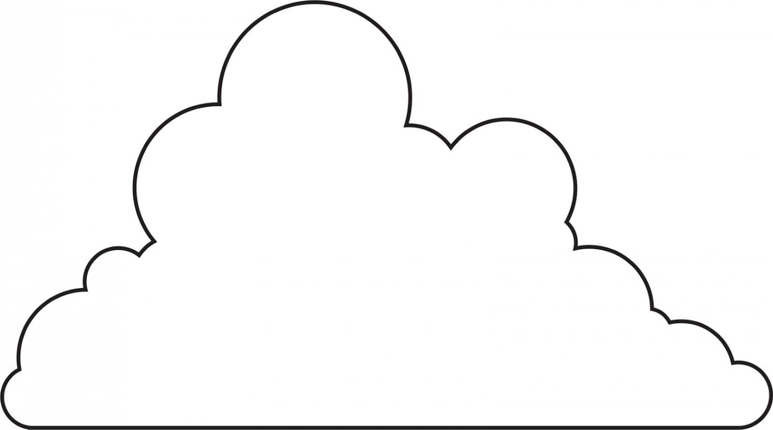 Cloud Template Printable  Cloud template, Cloud stencil