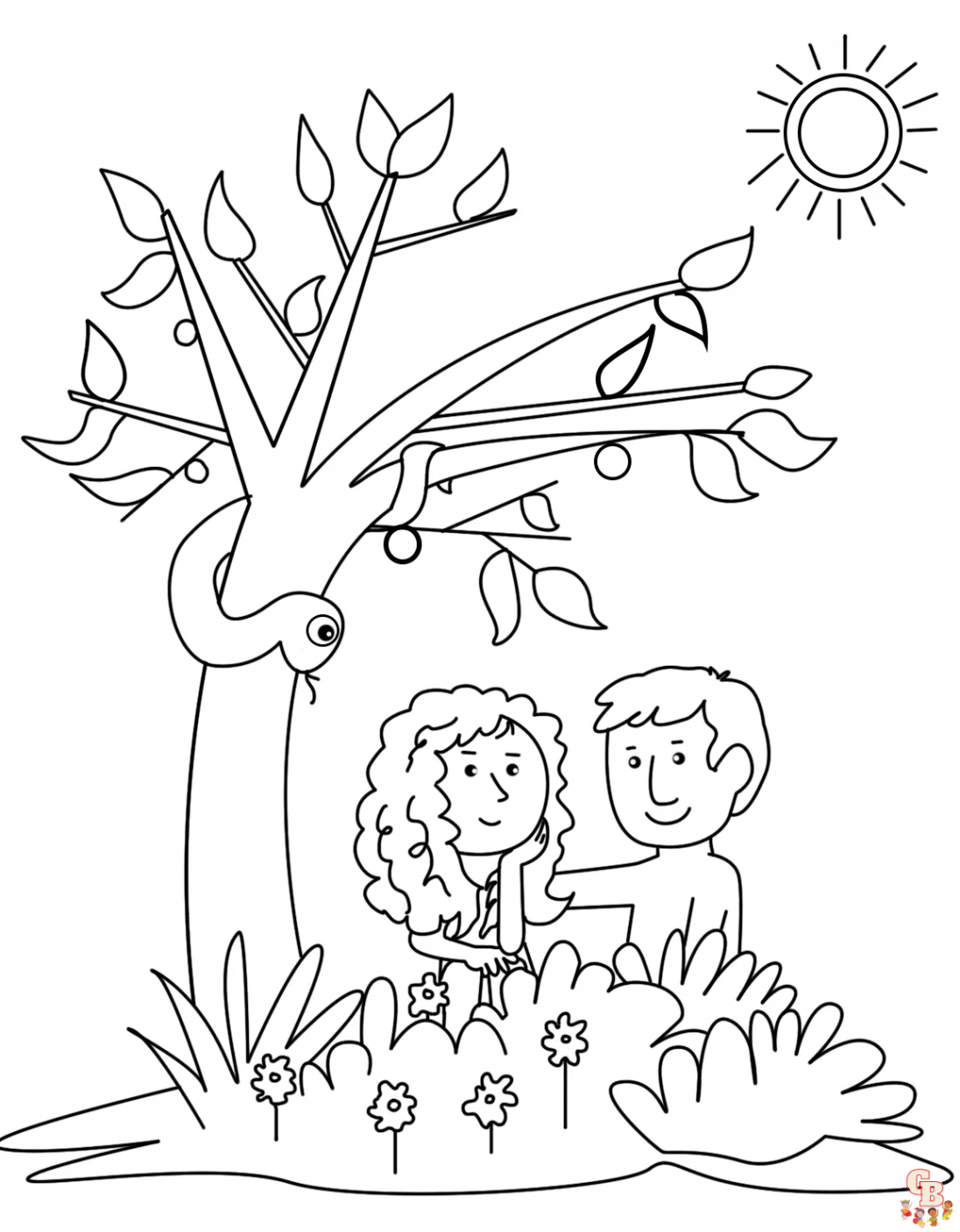 Color Your Way Through the Bible: Adam and Eve Coloring Pages