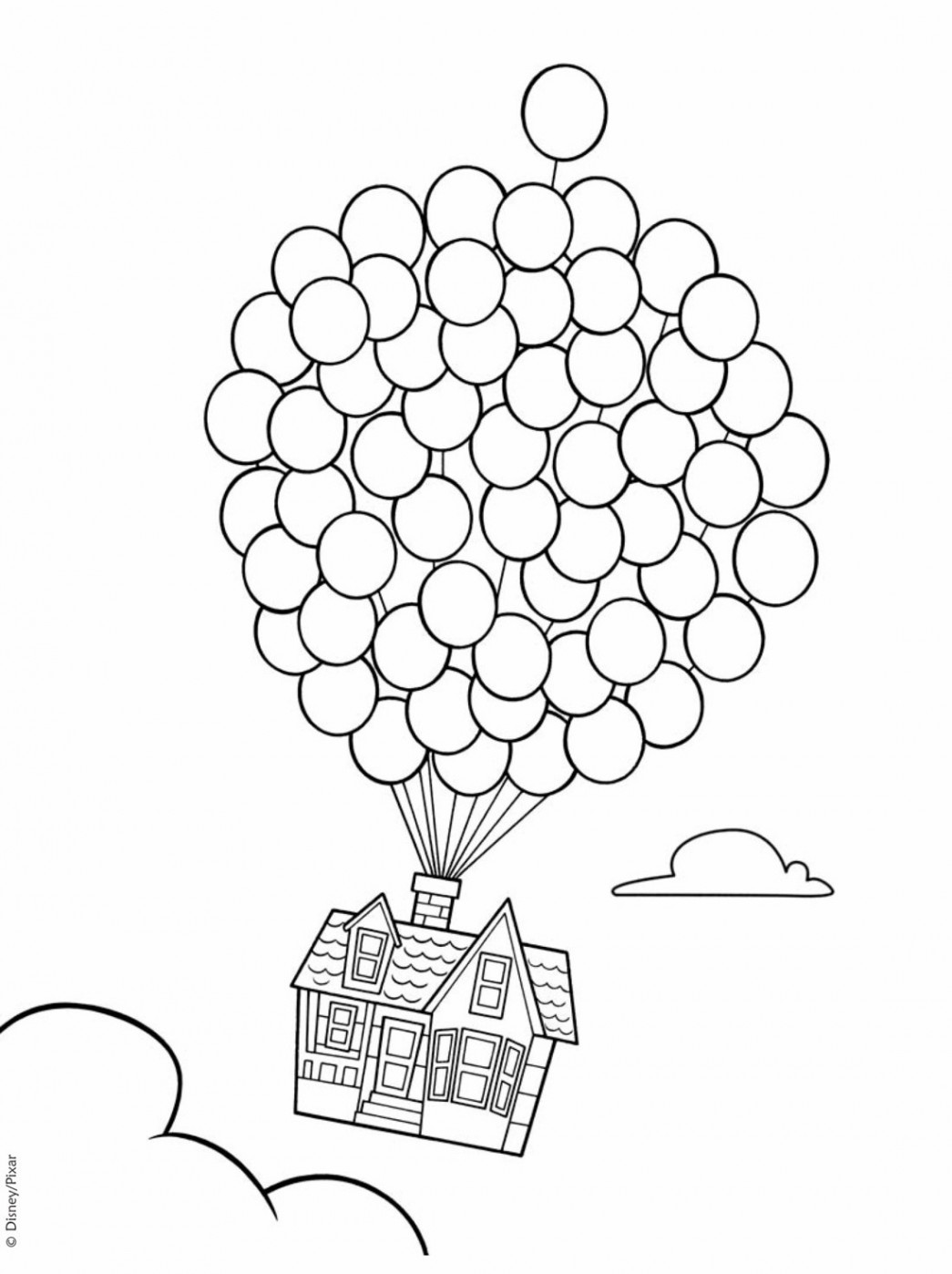 Coloring of Upstairs for children - Up Kids Coloring Pages