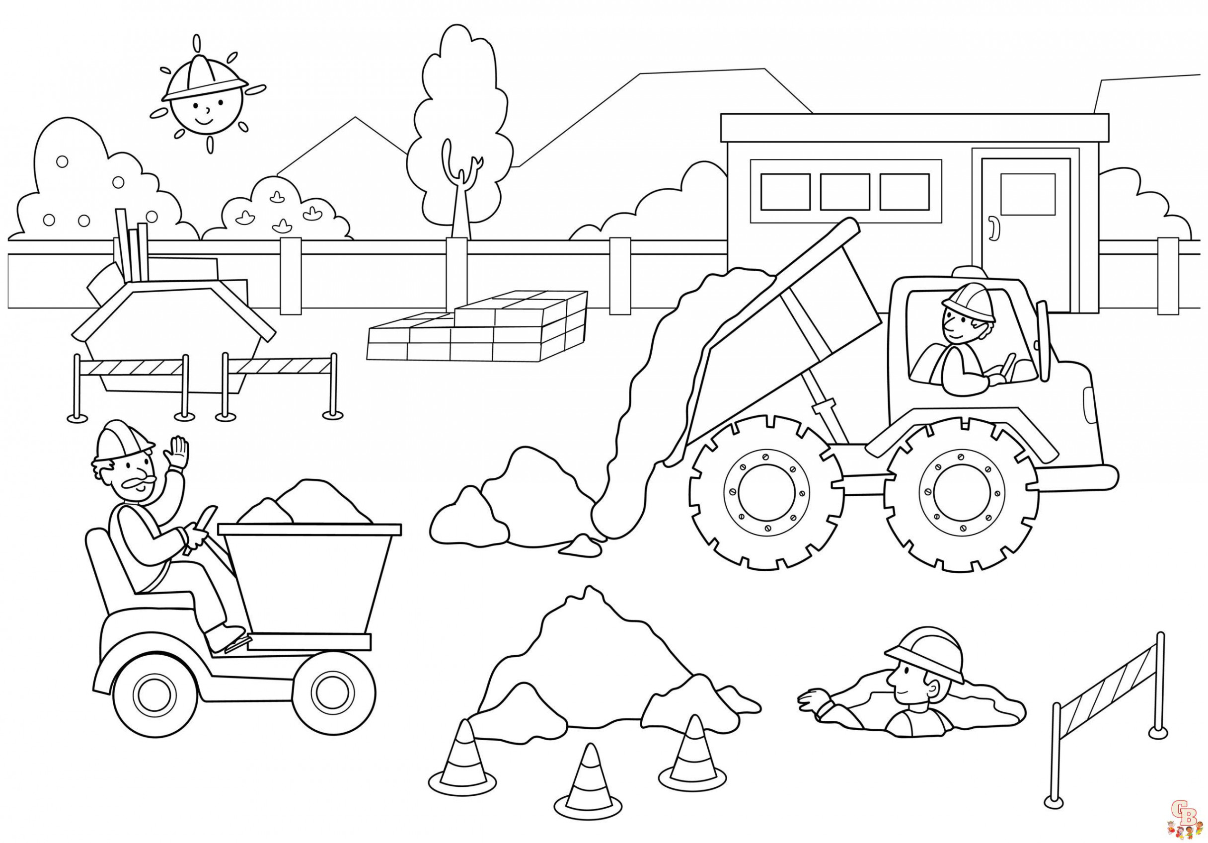 Construction Coloring Pages: Printable, Free & Easy  GBcoloring