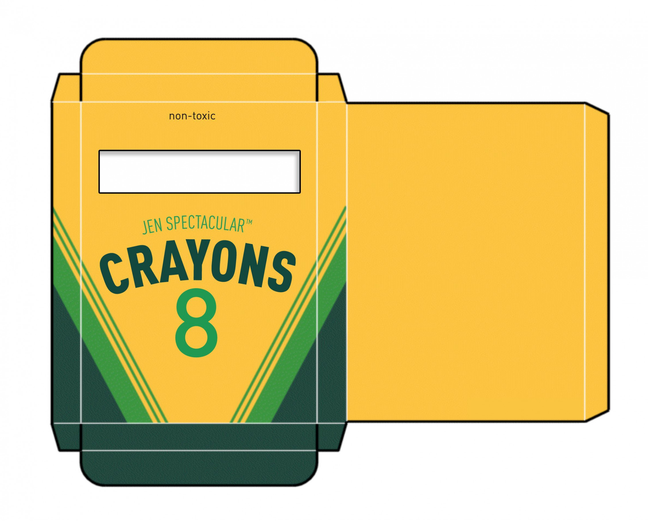 Crayon Box Template  Crayon box, Box template, Crayon