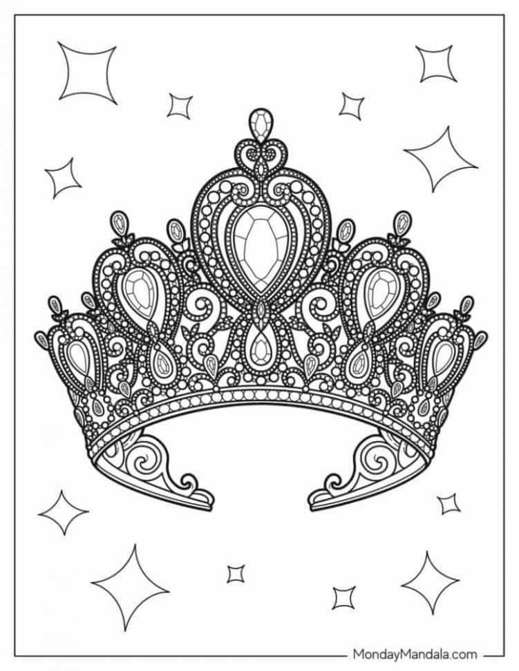 Crown Coloring Pages (Free PDF Printables)