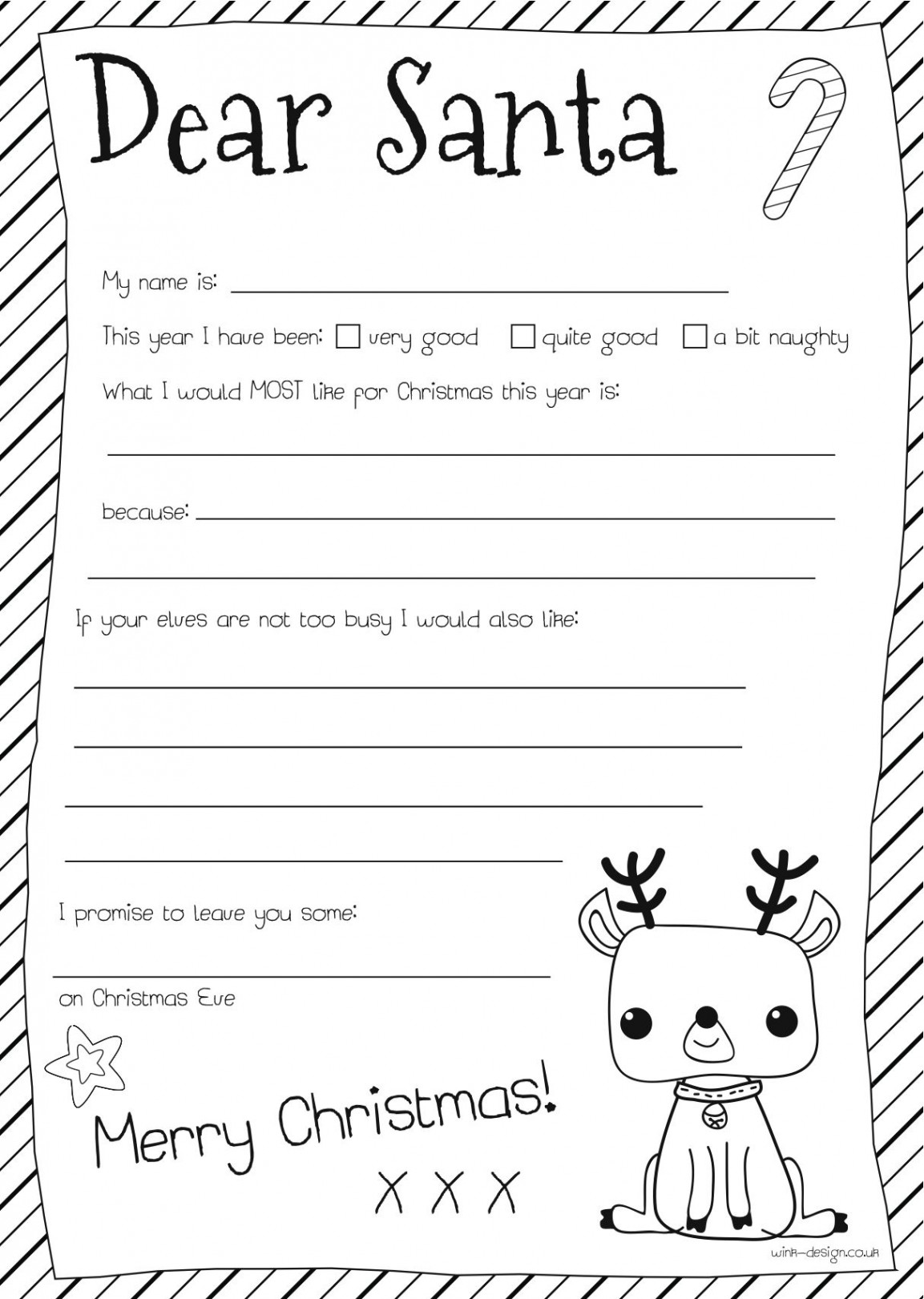 dear santa letter  Dear santa letter, Free printable santa