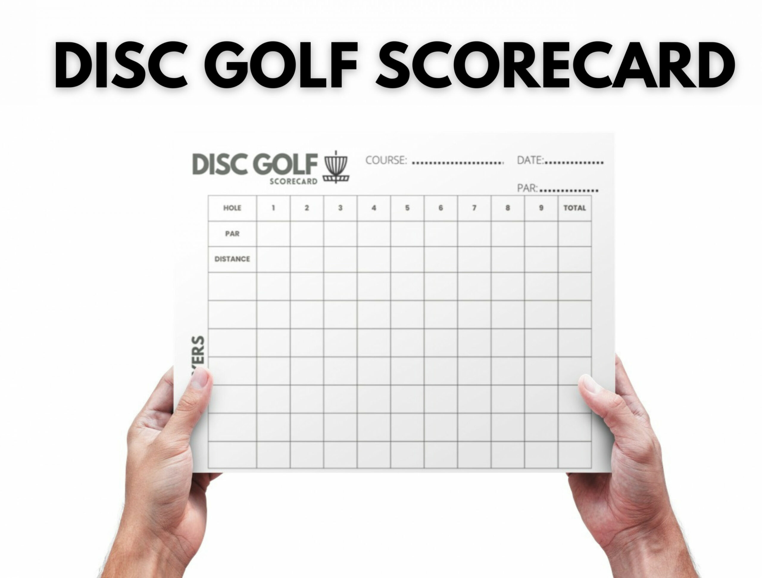 Discgolf Score Card Discgolf Notenblatt Disc Golf Printable PDF