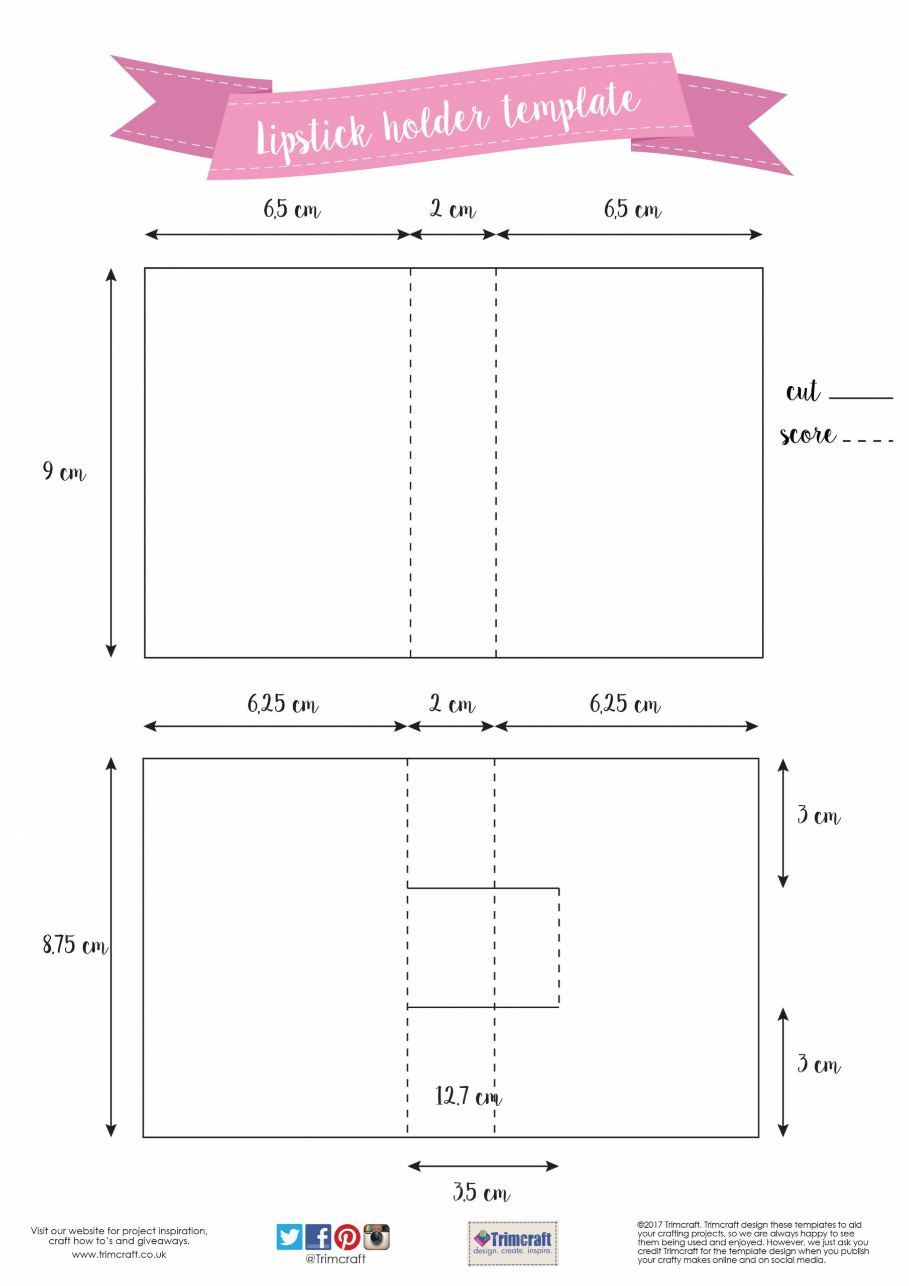 DIY Kiss and Makeup Lipstick Holder with Free Printable Template