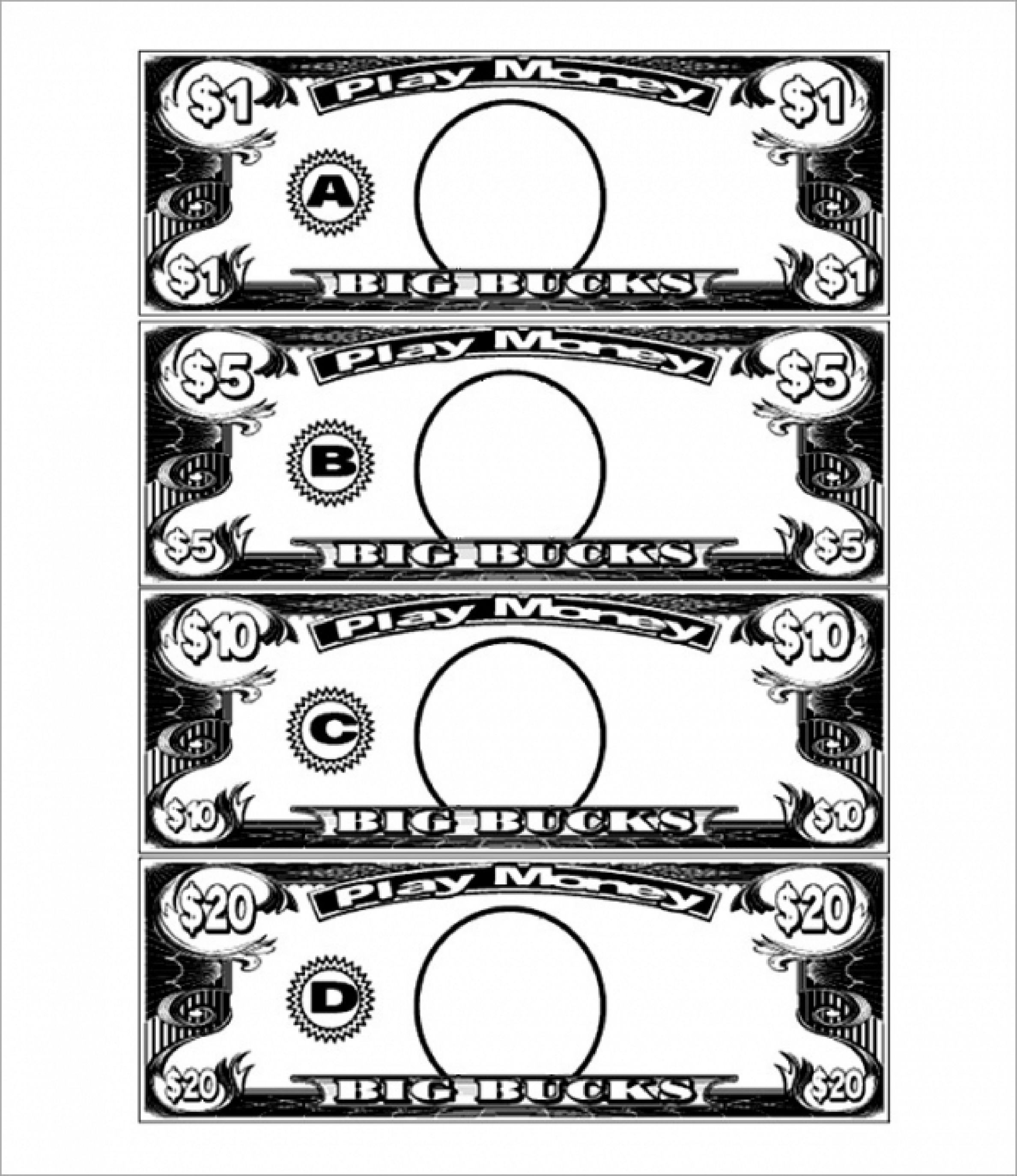 Dollar Play Money Template - Looking for printable play money