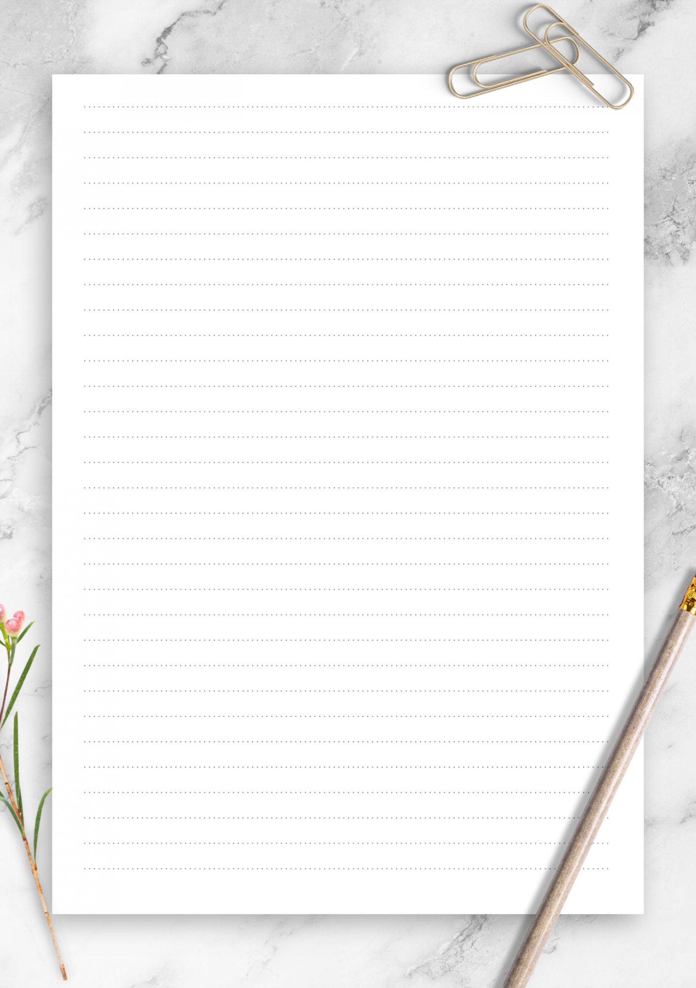 Download Printable Dotted Lined Paper Printables