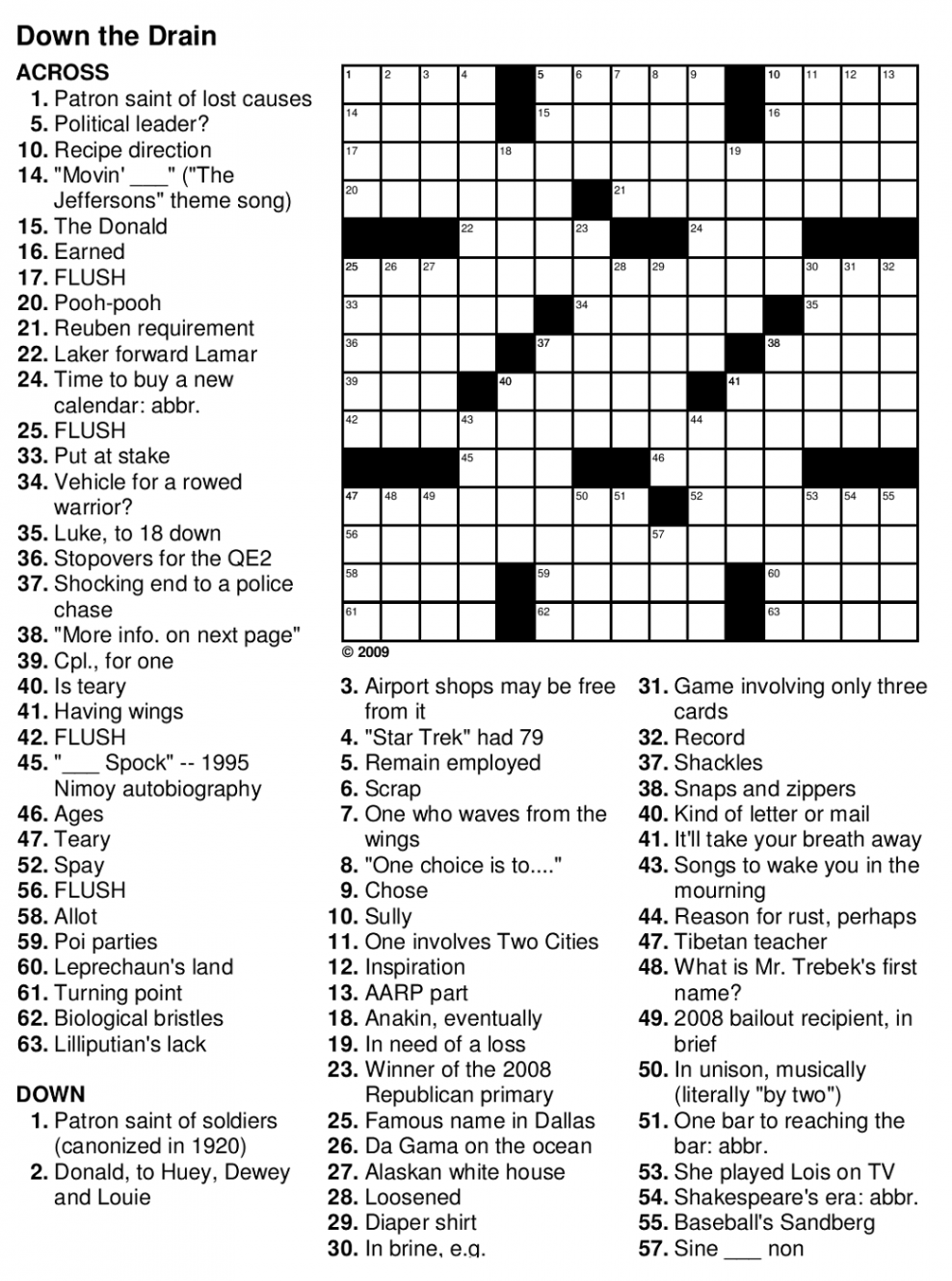 Easy Crossword Puzzles for Seniors  Activity Shelter  Printable