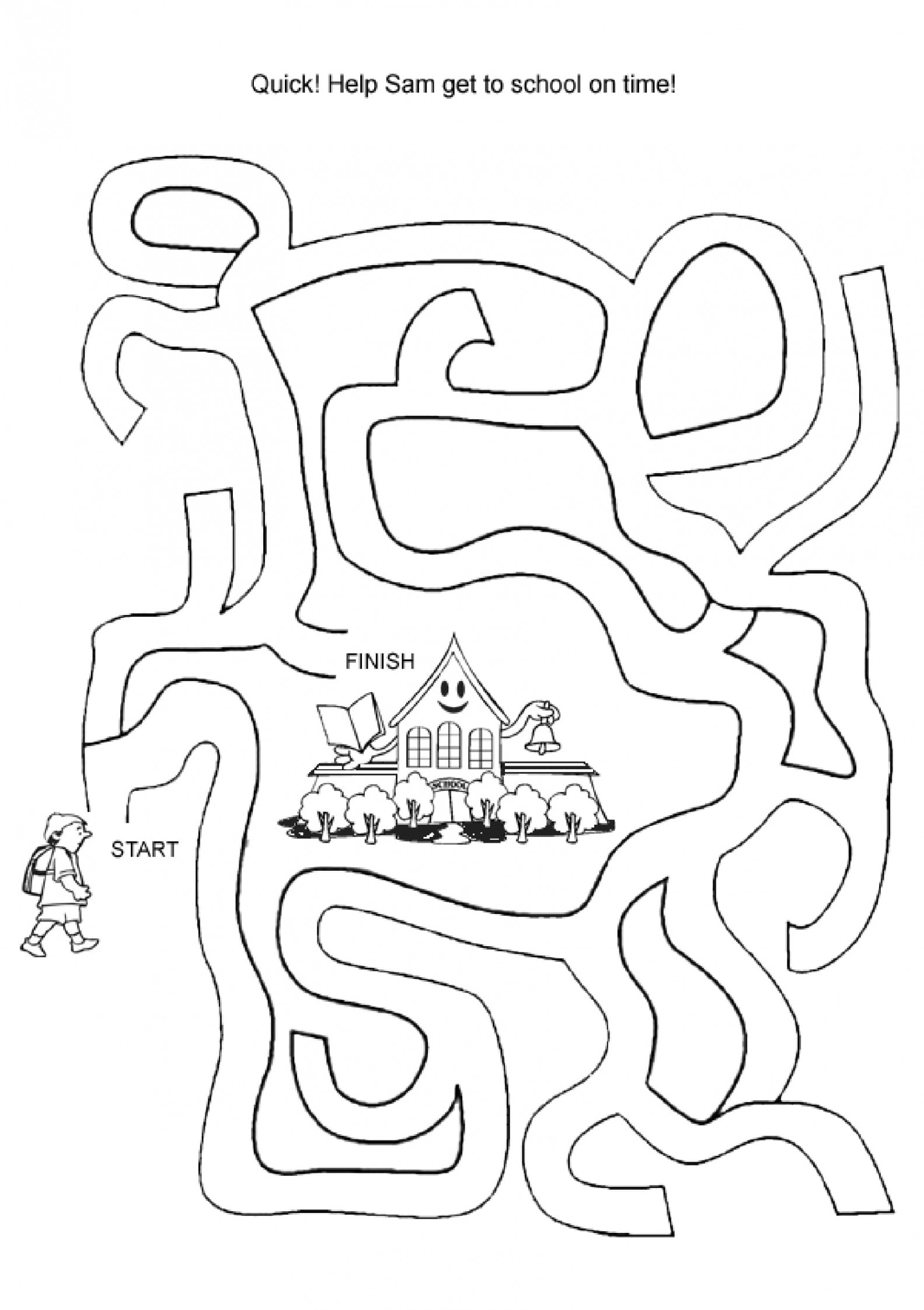 Easy Mazes. Printable Mazes for Kids