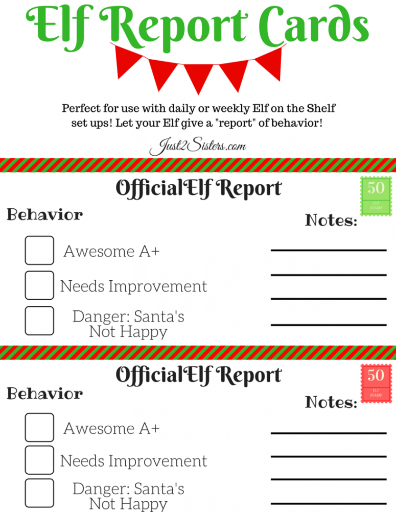 Elf On The Shelf Printable Report Card!  Elf report card, Elf on