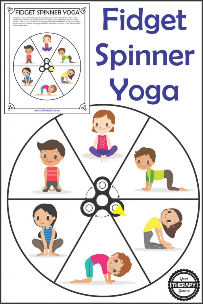 Fidget Spinner Yoga - FREE Printable - Your Therapy Source