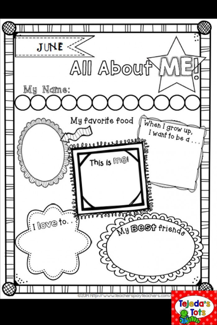 FREE All About Me Posters for Beginning and End of Year  All