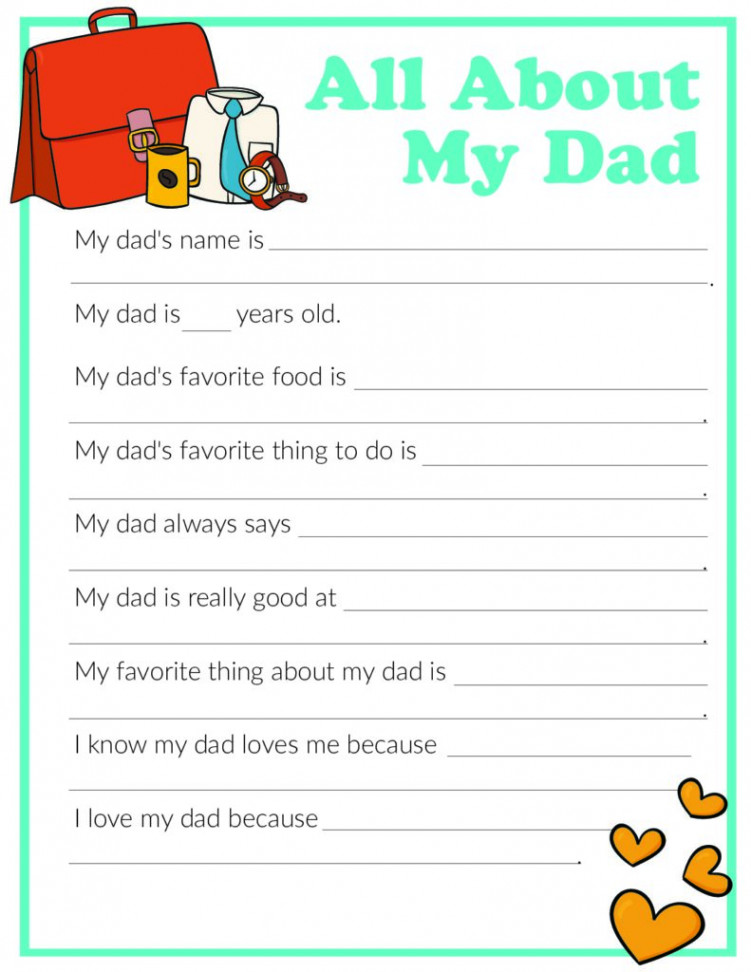 Free "All About My Dad" Printables - Freebie Finding Mom