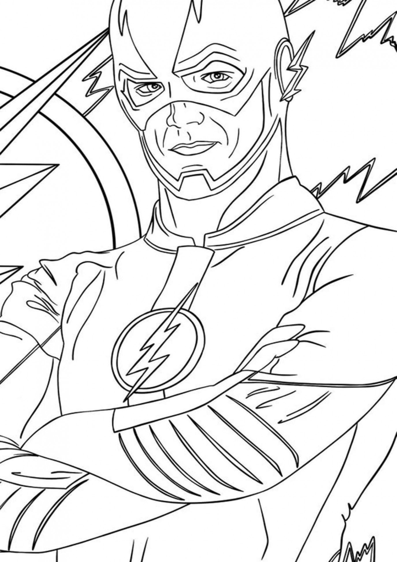 Free & Easy To Print Flash Coloring Pages  Superhero coloring