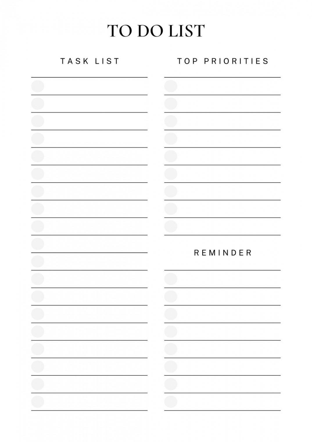 Free and customizable to do list templates