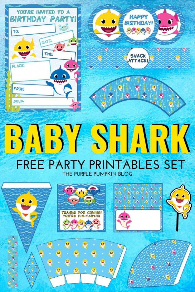 Free Baby Shark Party Printables!: Baby Shark Printables