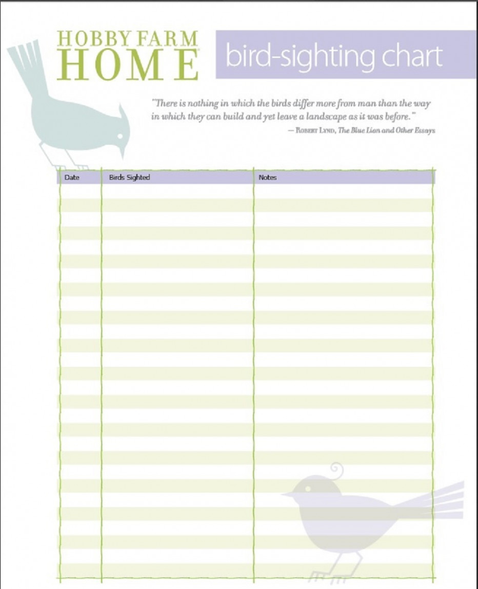 Free bird sighting log sheets! - A Magical Homeschool