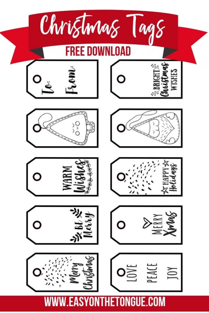 Free Black & White Christmas Gift Tags + a download for you  Free