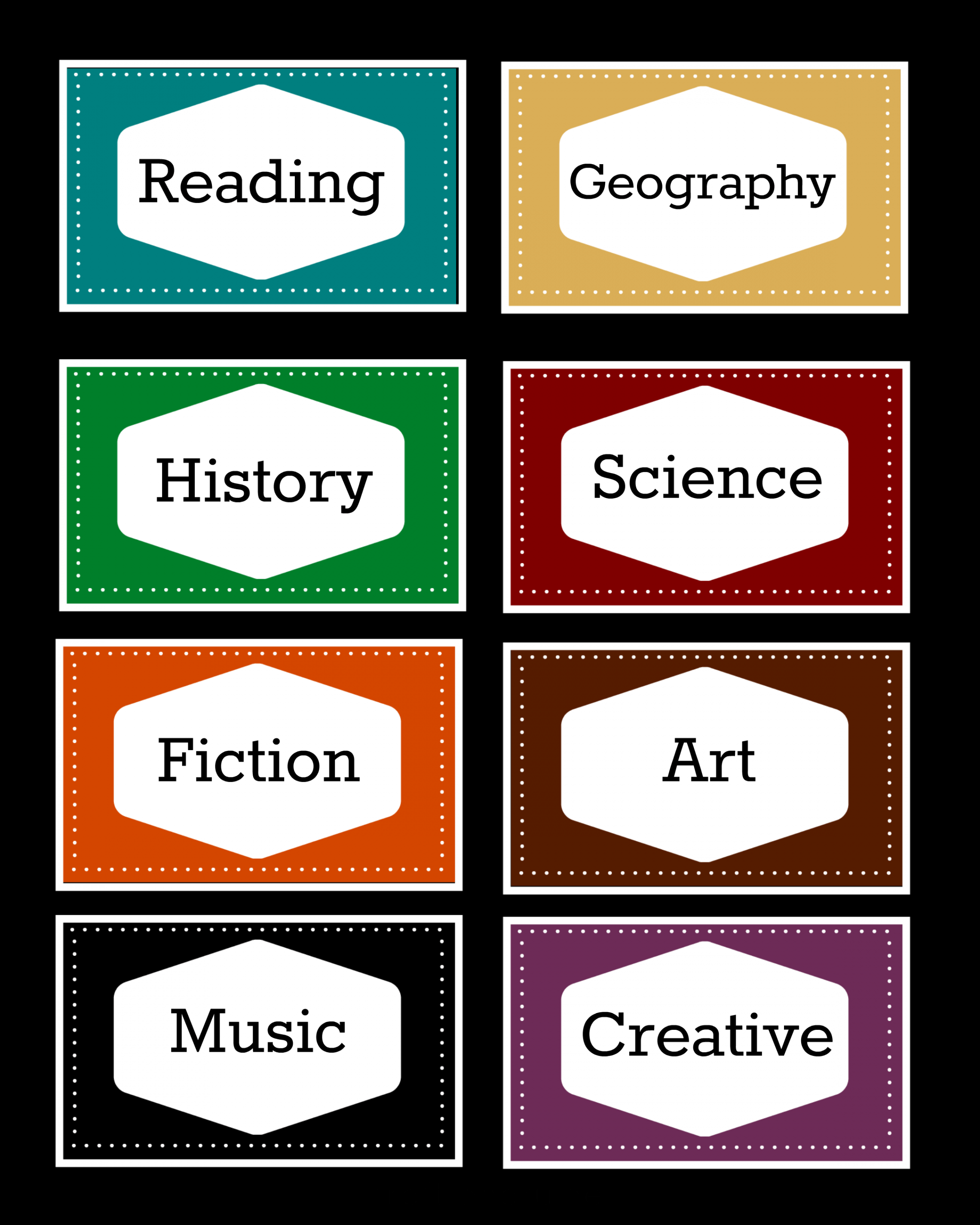 Free Book label Printables (Books Organization) - Craftionary