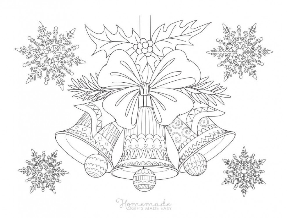 Free Christmas Coloring Pages for Adults in  - Happier Human