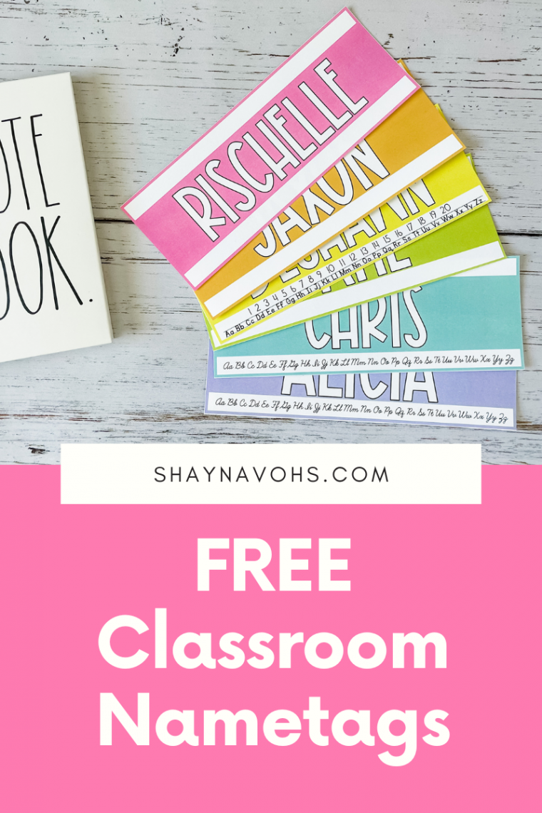 Free Classroom Name Tags - Shayna Vohs