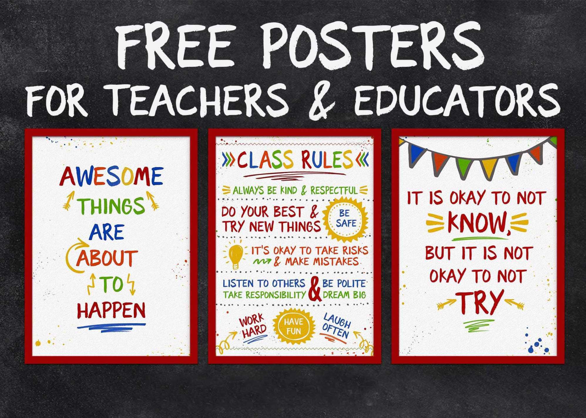 Free Classroom Posters - Ministering Printables