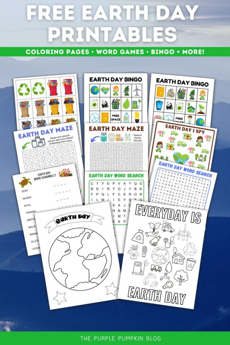 Free Earth Day Printables - Activities & Games for Earth Day!