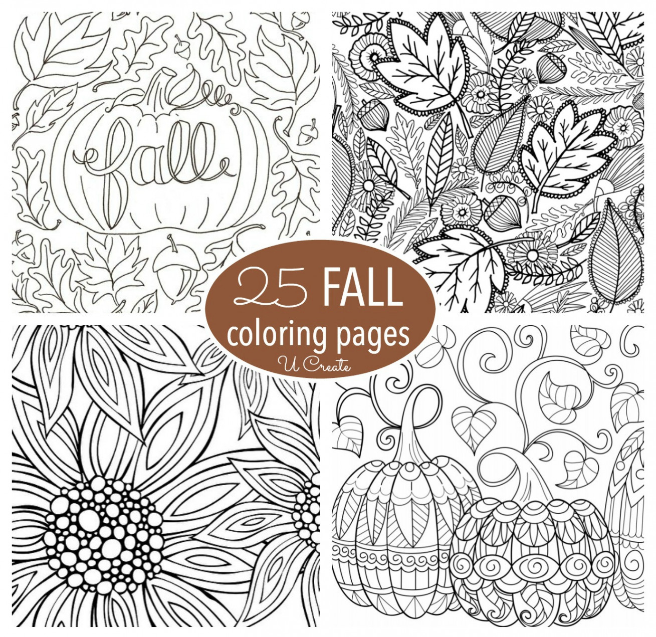 Free Fall Adult Coloring Pages - U Create