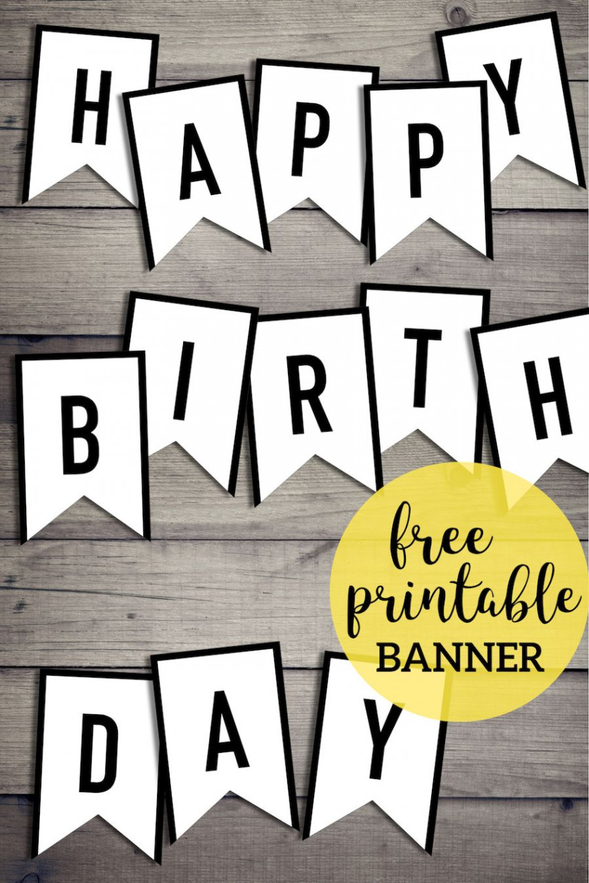 Free Happy Birthday Banner Printable Sign - Paper Trail Des