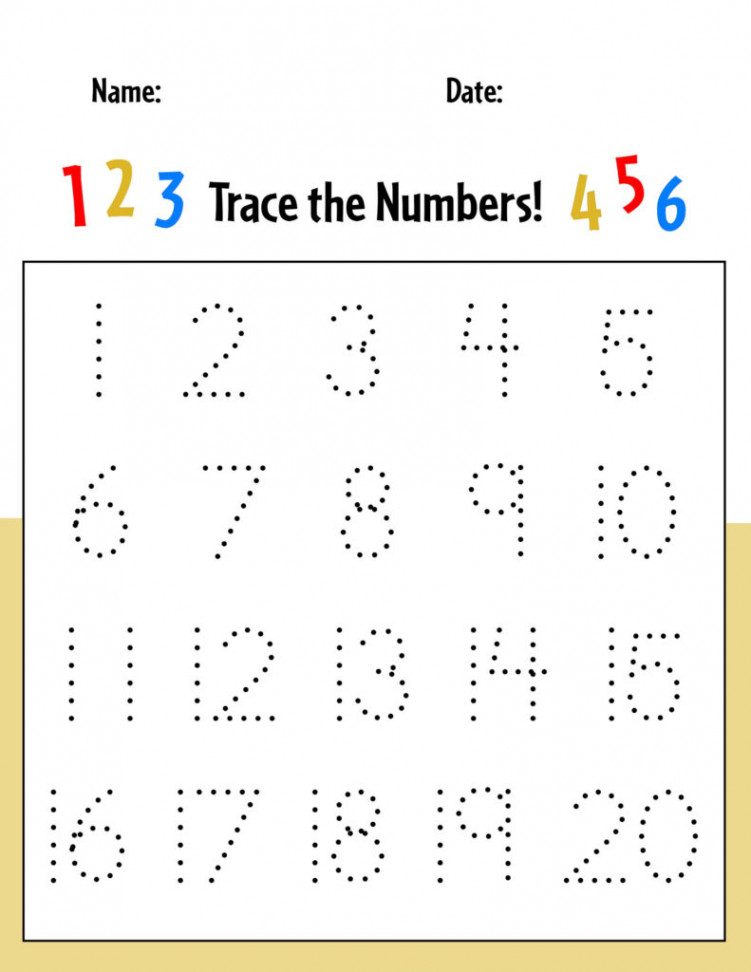 Free Numbers - Tracing Worksheets! ⋆ The Hollydog Blog