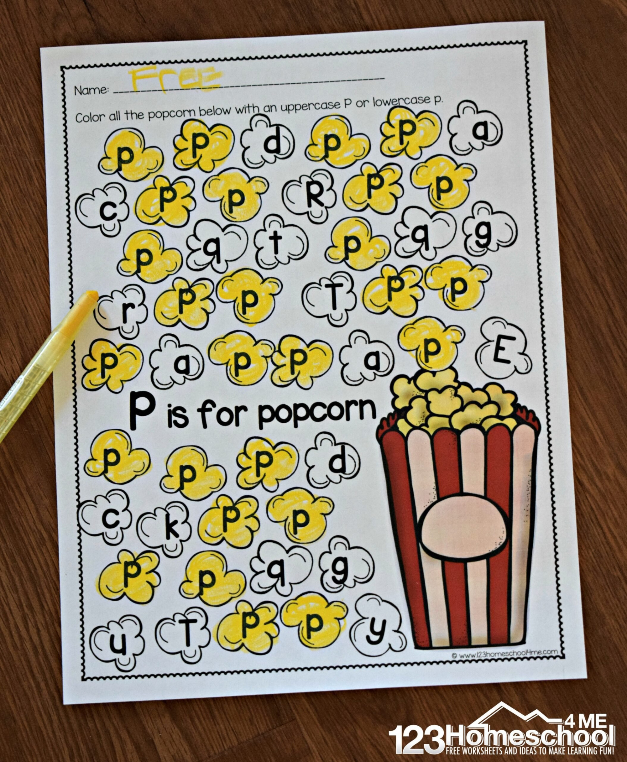 FREE Printable A-Z Letter Find Alphabet Letter Recognition Worksheets