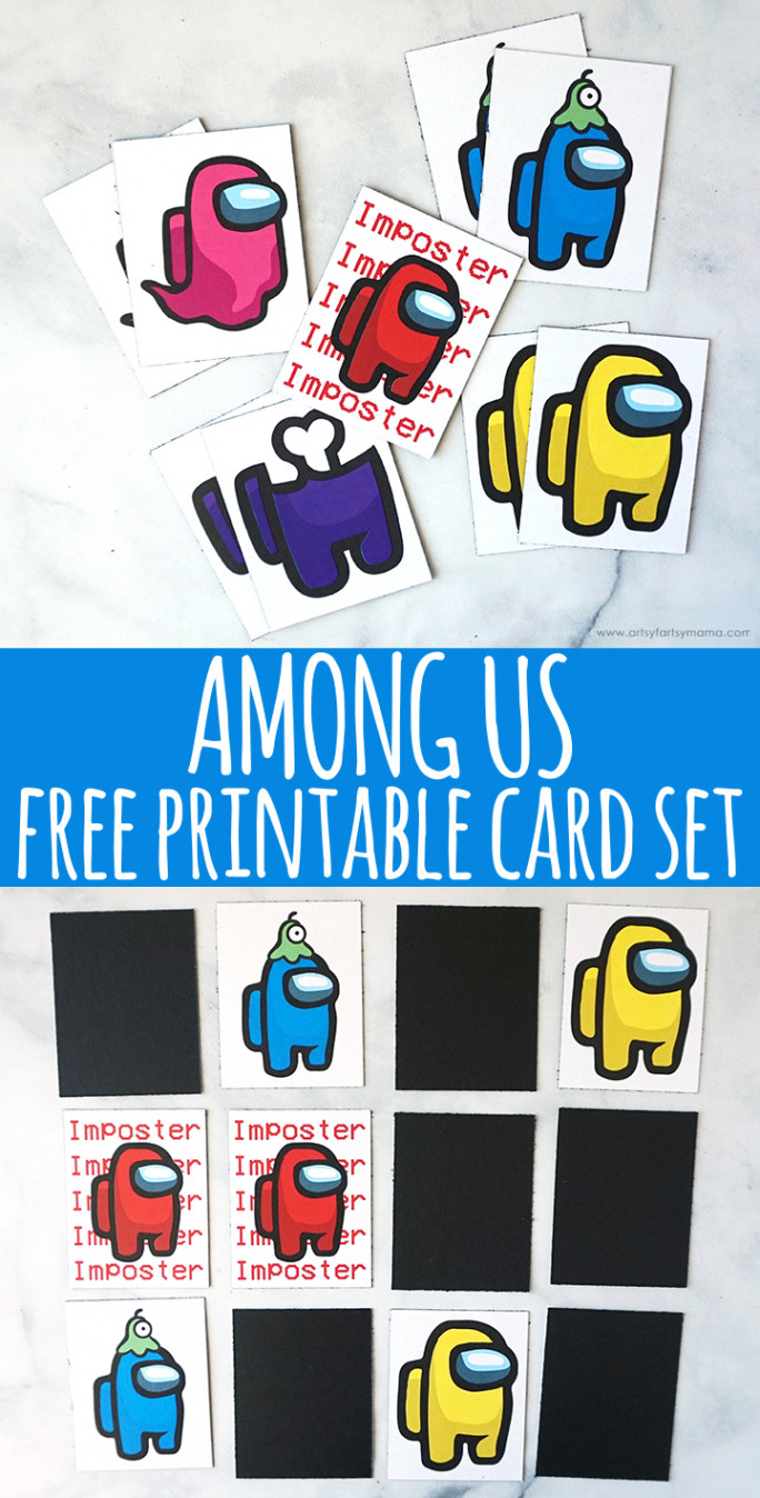 Free Printable Among Us Card Game  artsy-fartsy mama