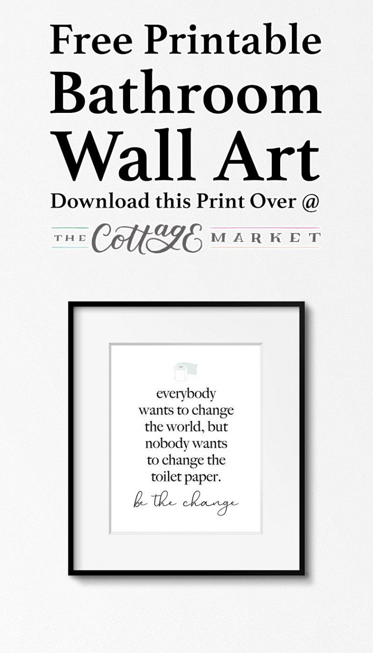 Free Printable Bathroom Wall Art - The Cottage Market  Bathroom