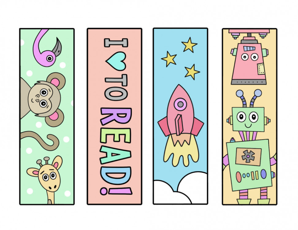 Free Printable Bookmarks to Color! ⋆ The Hollydog Blog