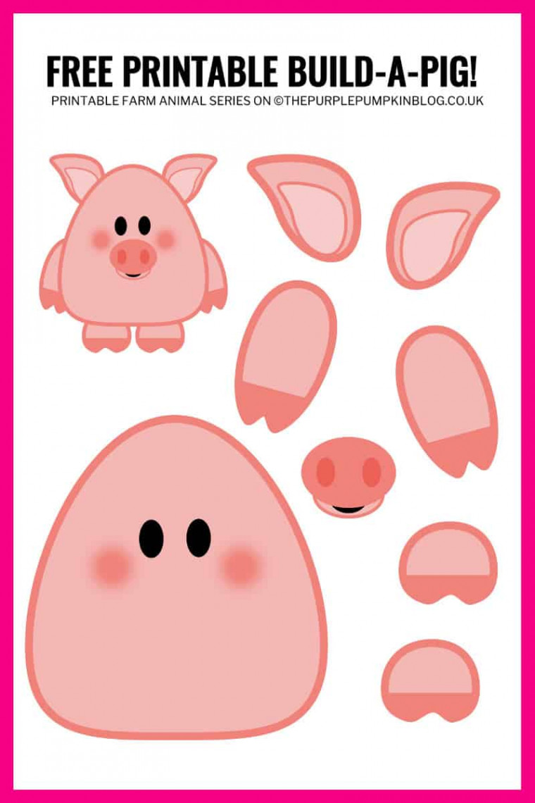 Free Printable Build-A-Pig / Printable Animal Series