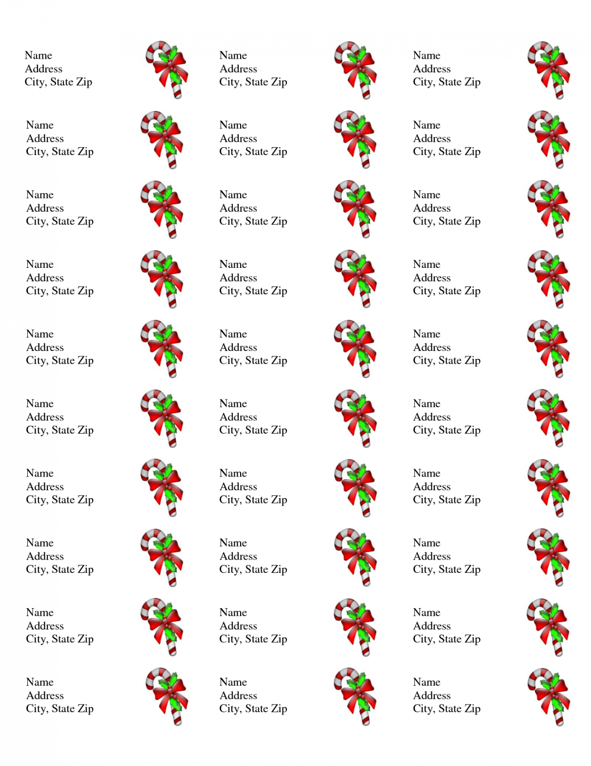 Free Printable Christmas Labels Templates Christmas Address  in