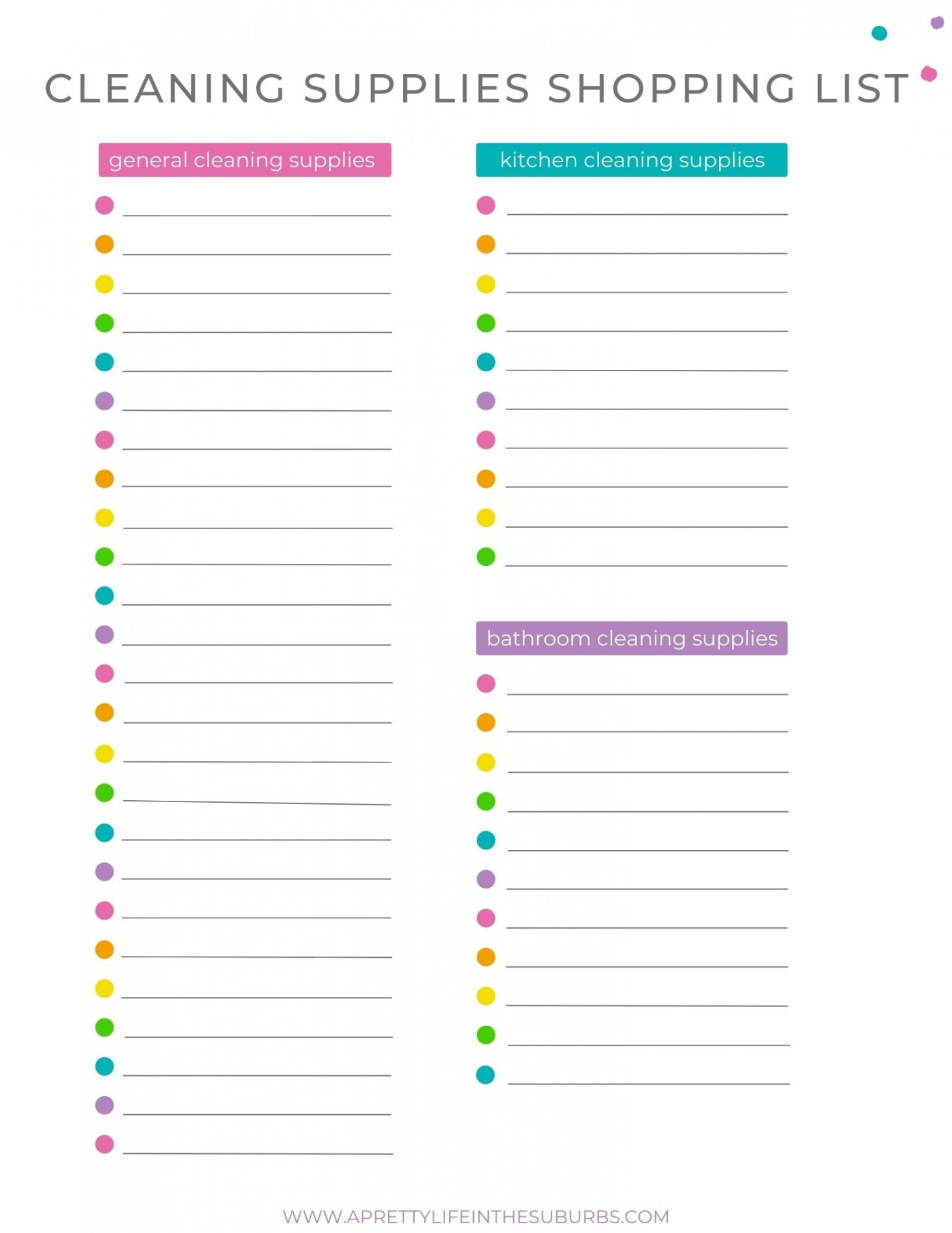 Free Printable Cleaning Planner - A Pretty Life In The Suburbs