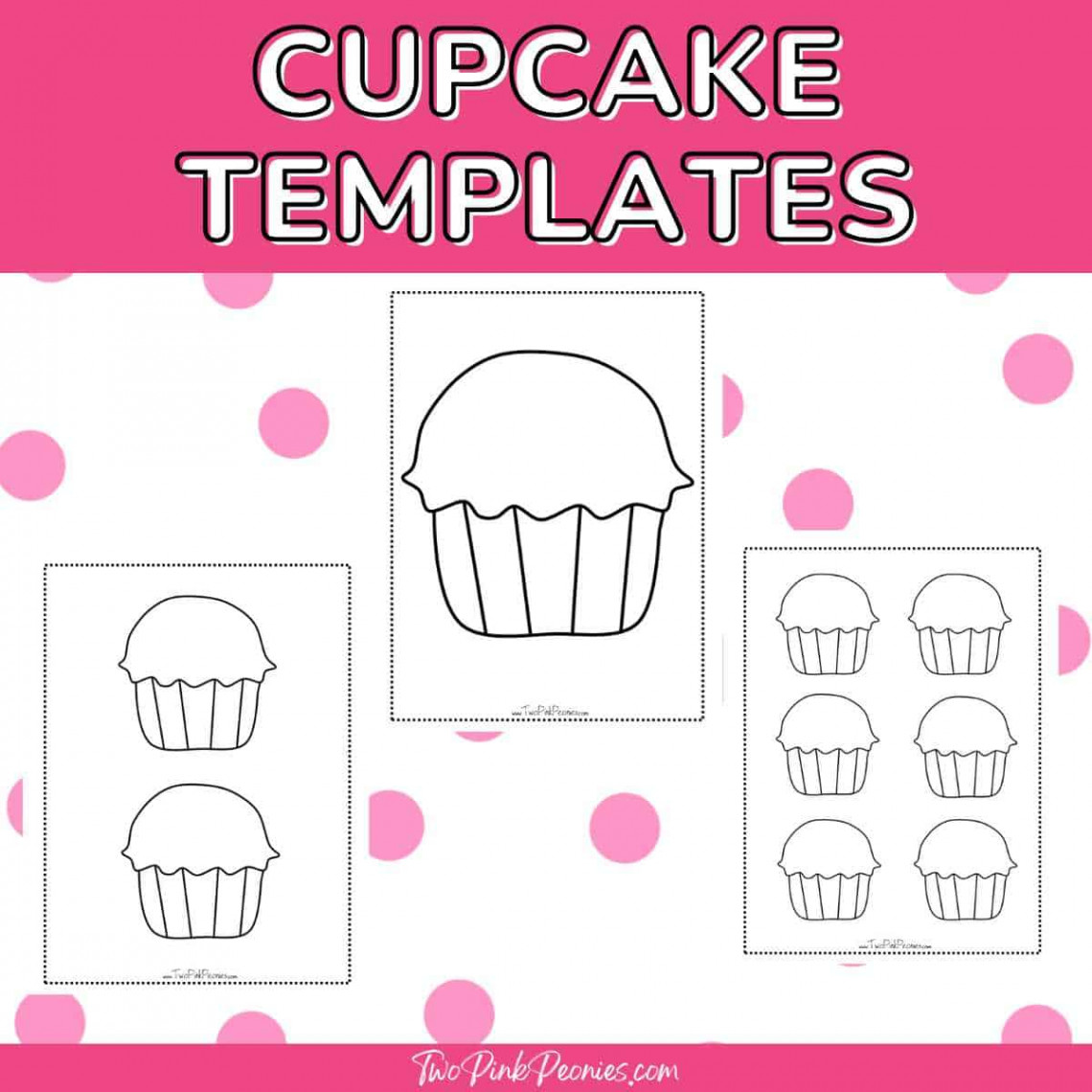 Free Printable Cupcake Templates free instant PDF download