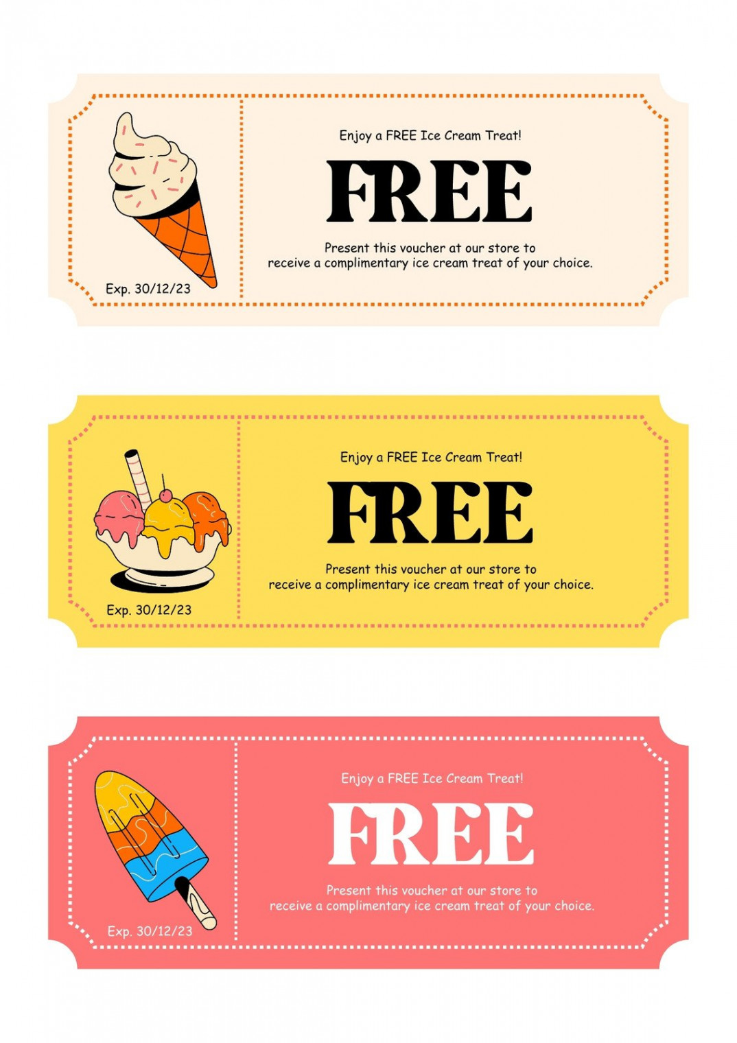 Free, printable, customizable coupon templates  Canva