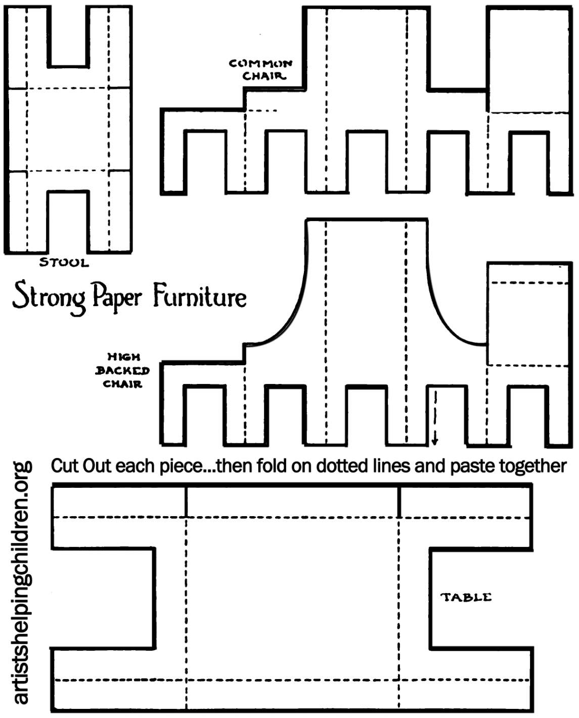 Free+Printable+Dollhouse+Furniture+Templates  Cardboard dollhouse