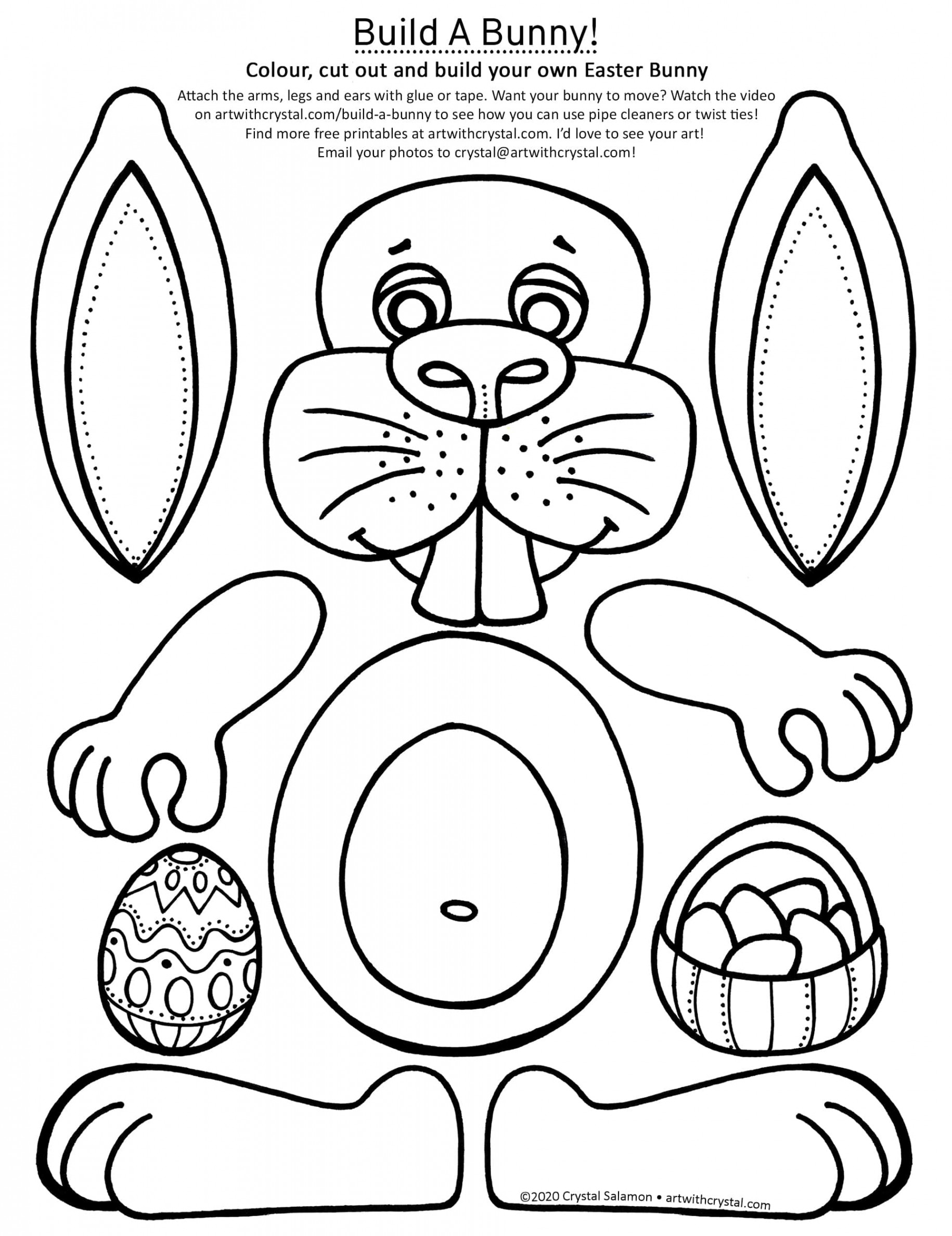 Free Printable Easter Bunny Kid